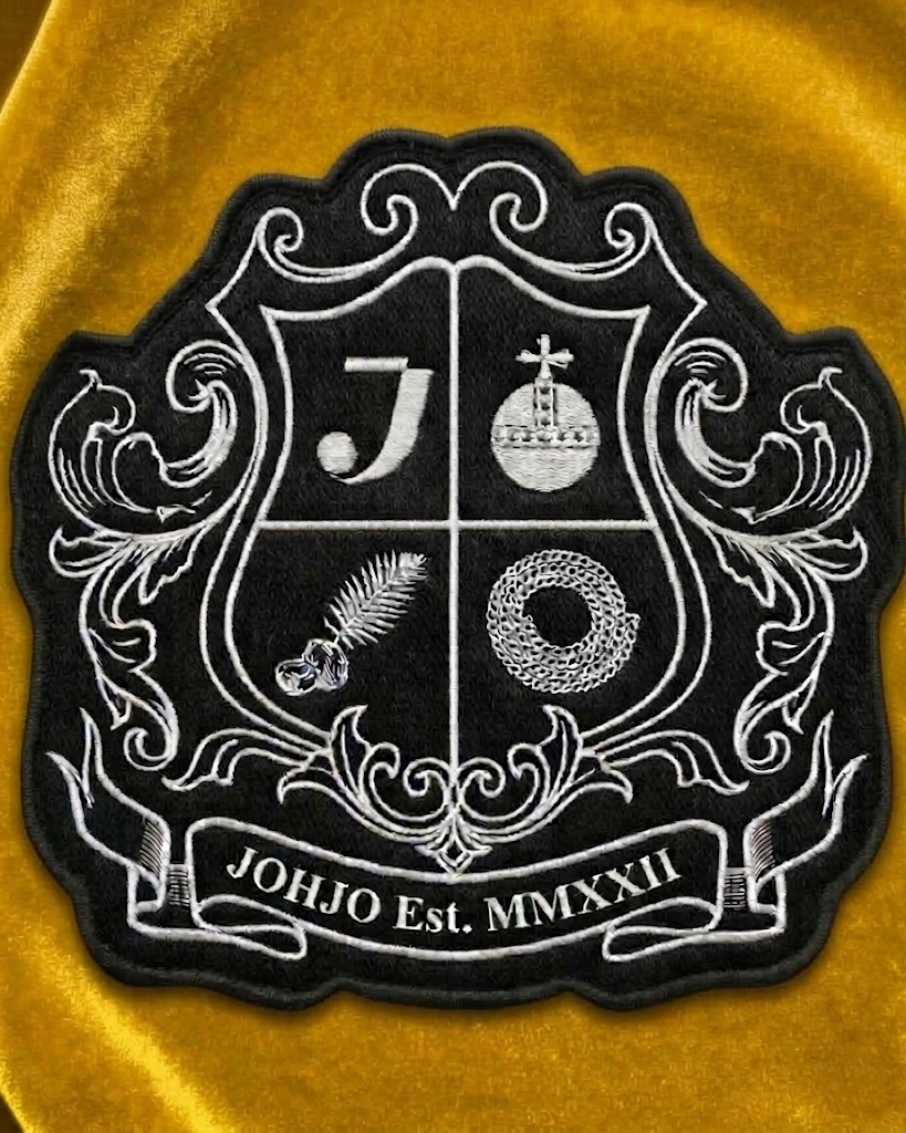 Women’s Yellow Velvet Blazer with Crest