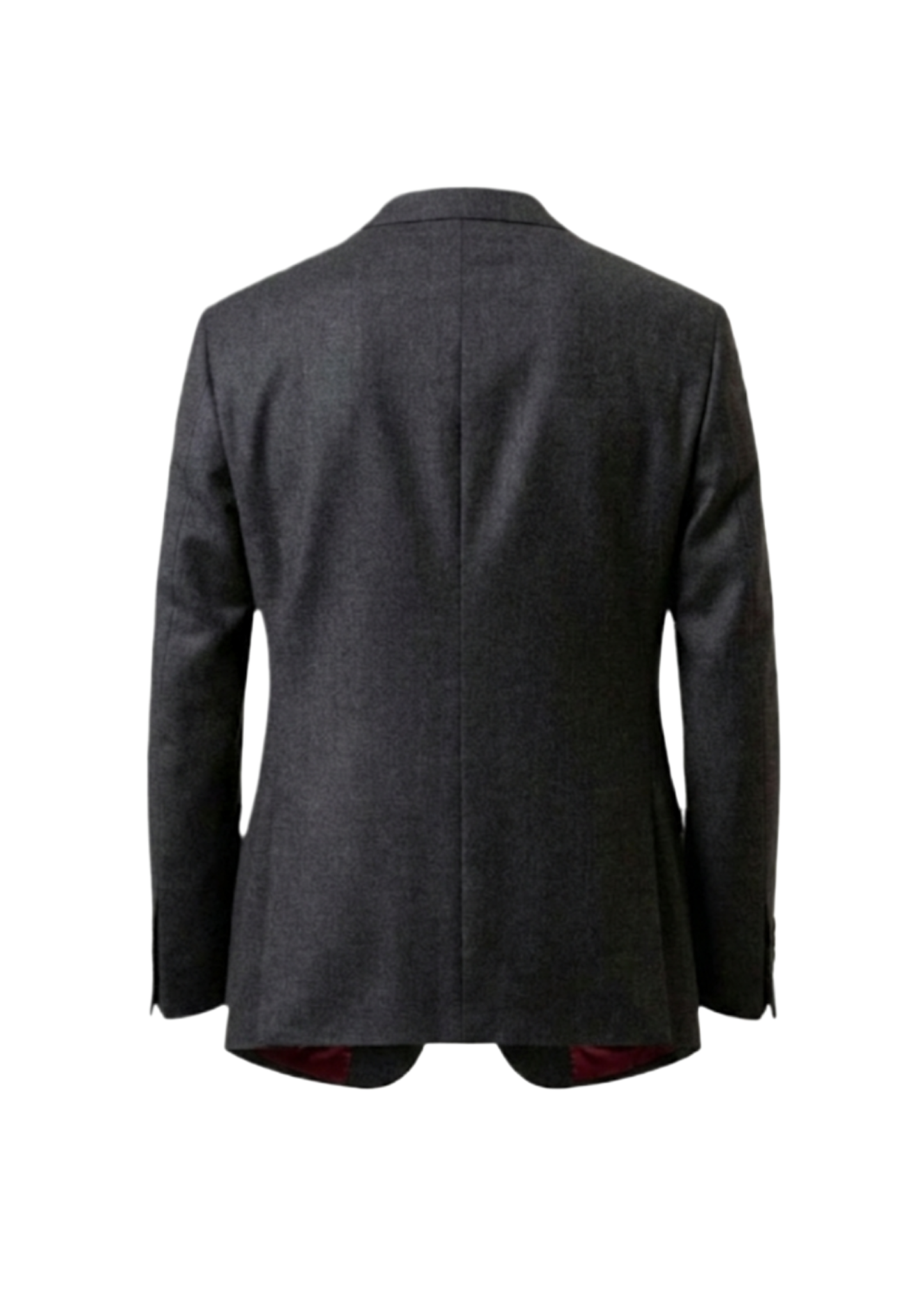 Men's Luxury Charcoal Grey Wool Suit