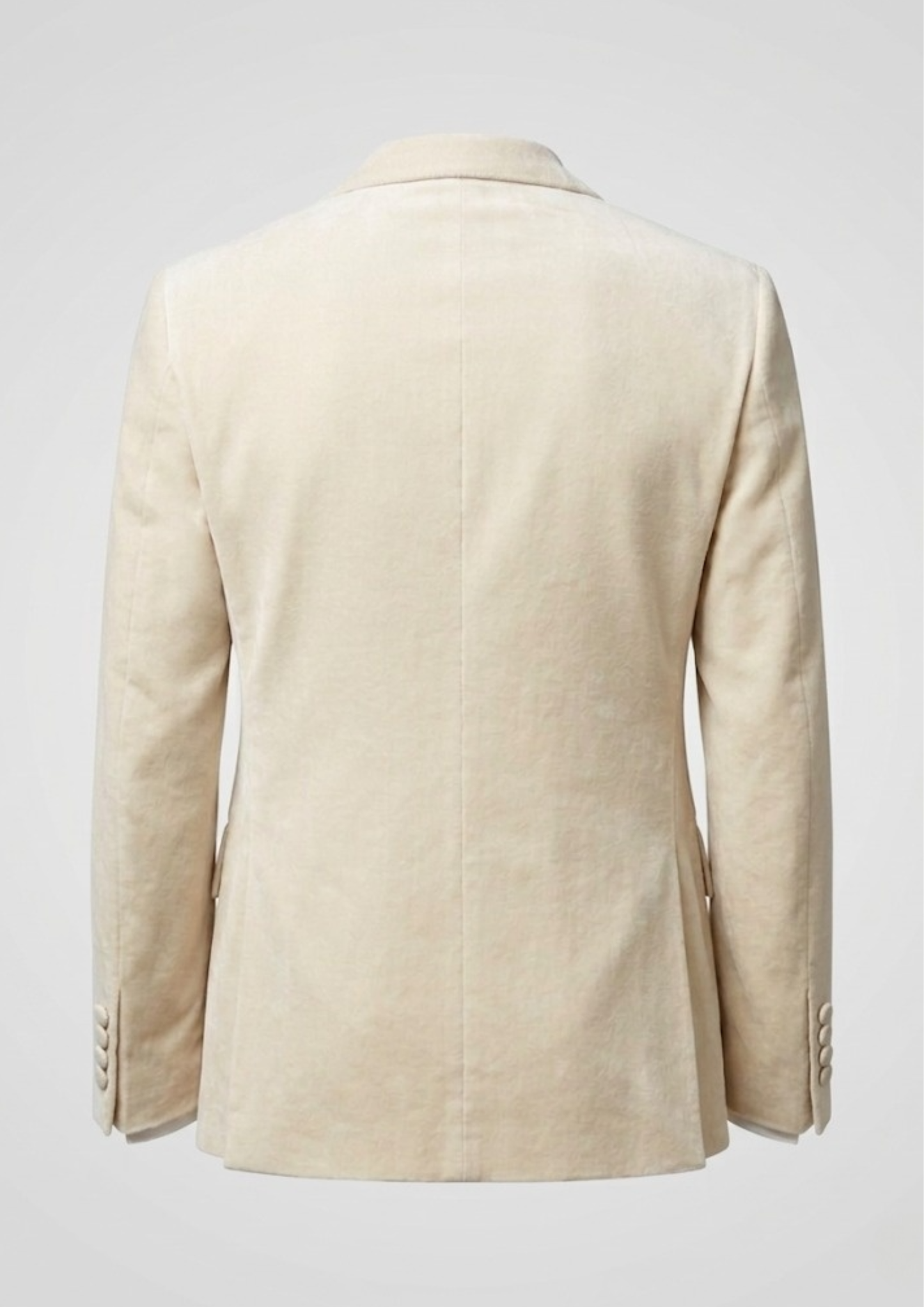 Men’s Luxury Ivory Velvet Double-Breasted Tuxedo Suit