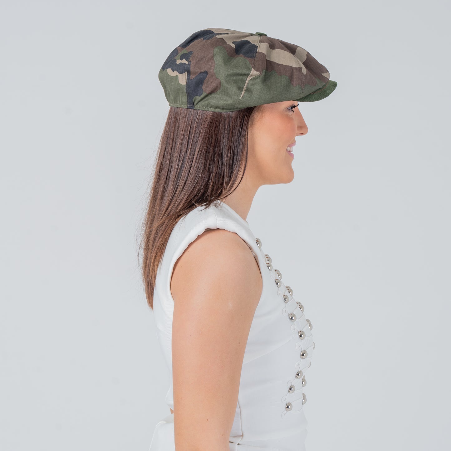 Camo Newsboy Cap