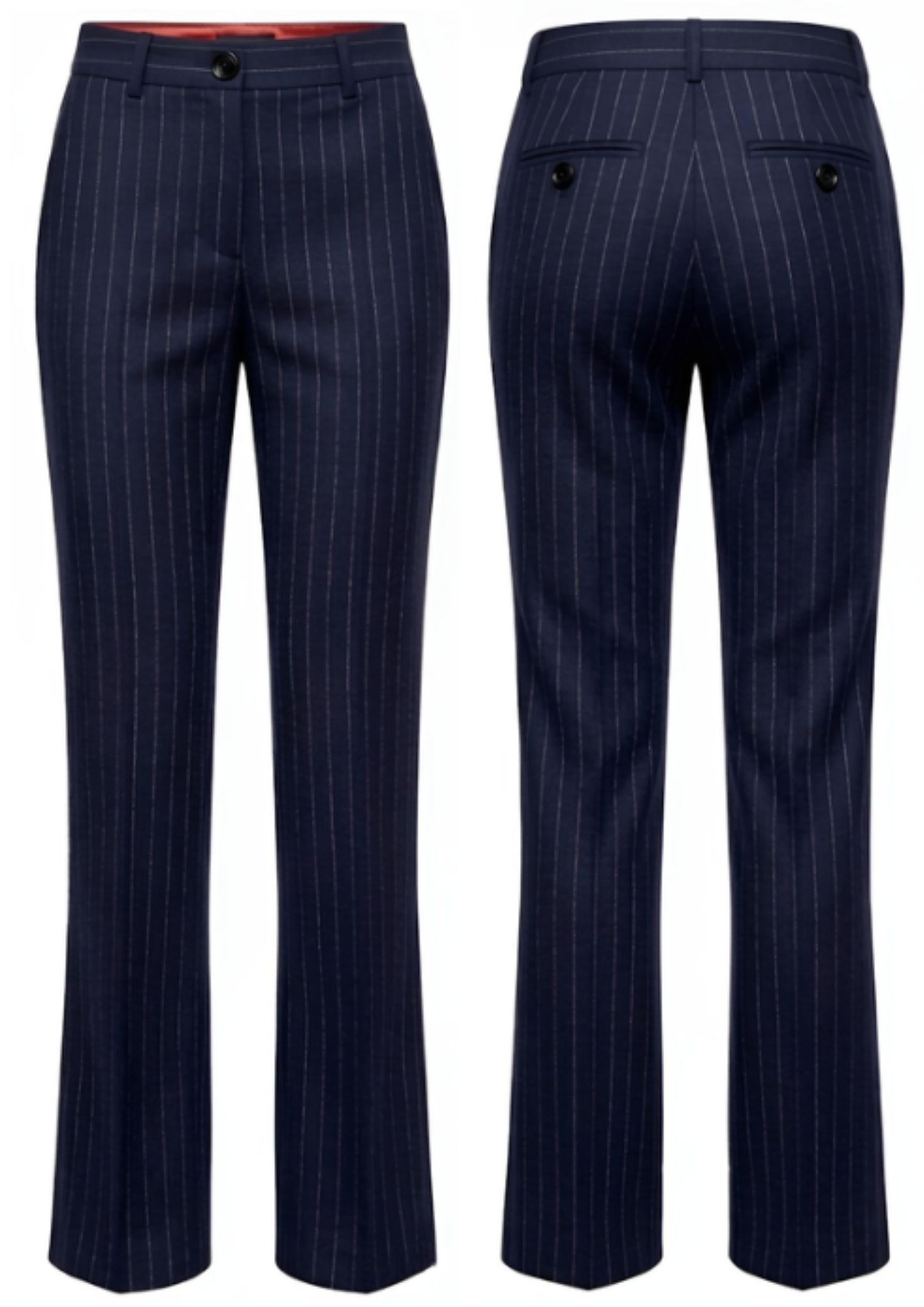 Women’s Luxury Navy Blue Pinstripe Suit