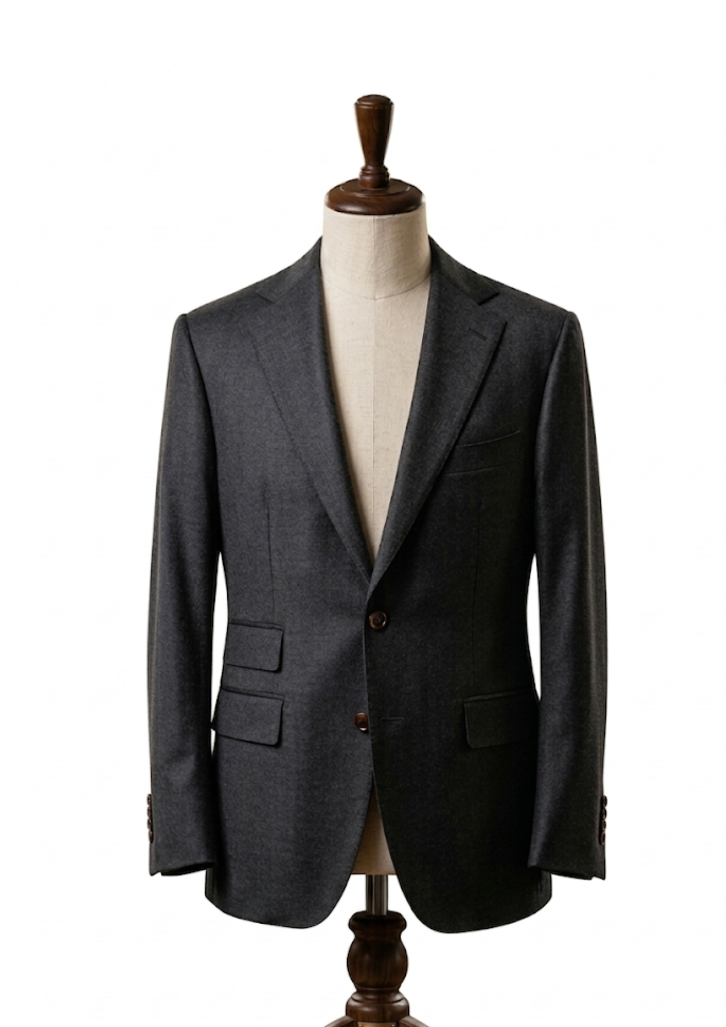 Men's Luxury Charcoal Grey Wool Suit