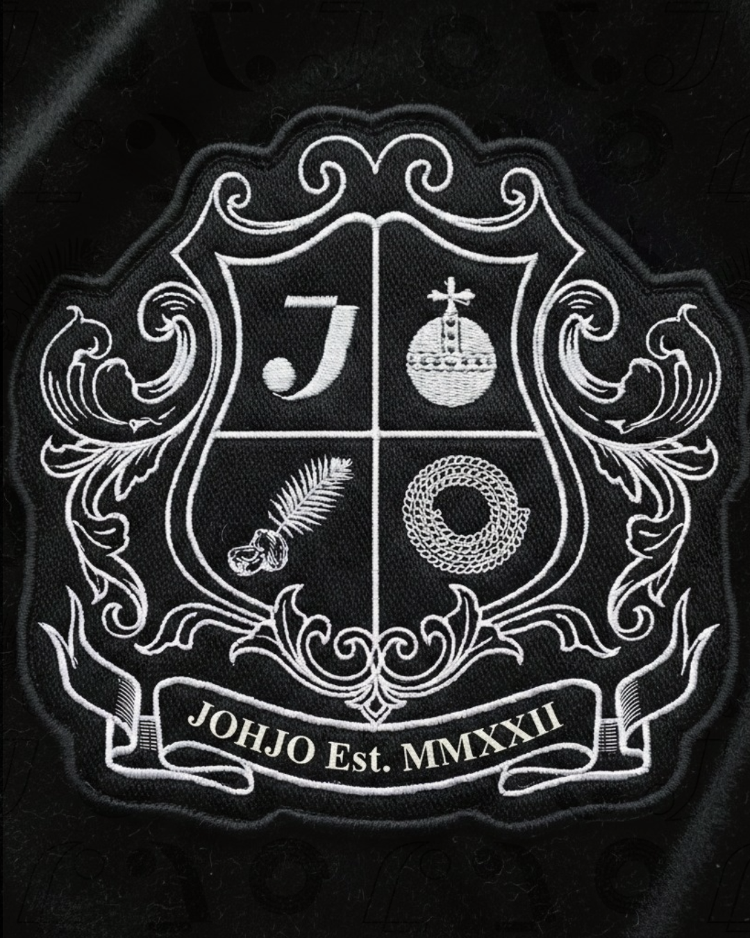 Women’s Black Velvet Blazer with Crest