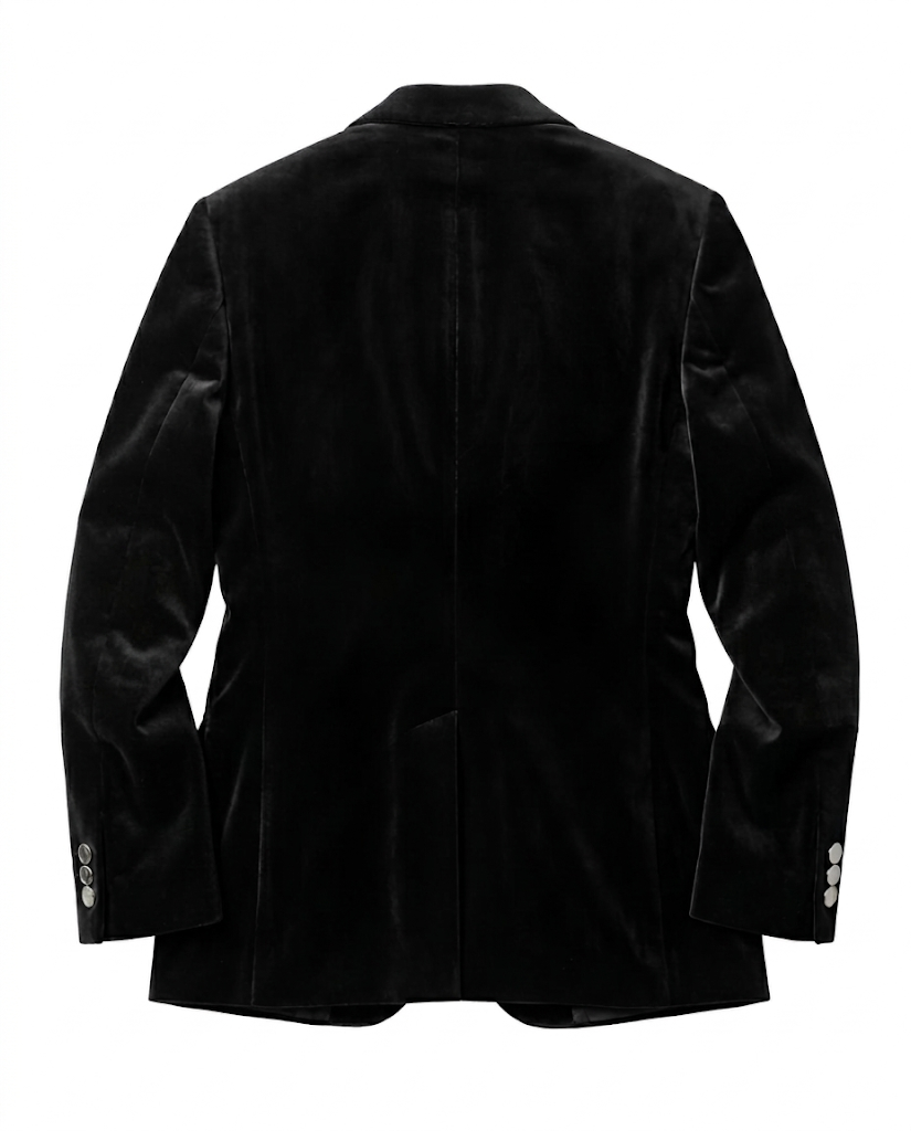 Women’s Black Velvet Blazer with Crest