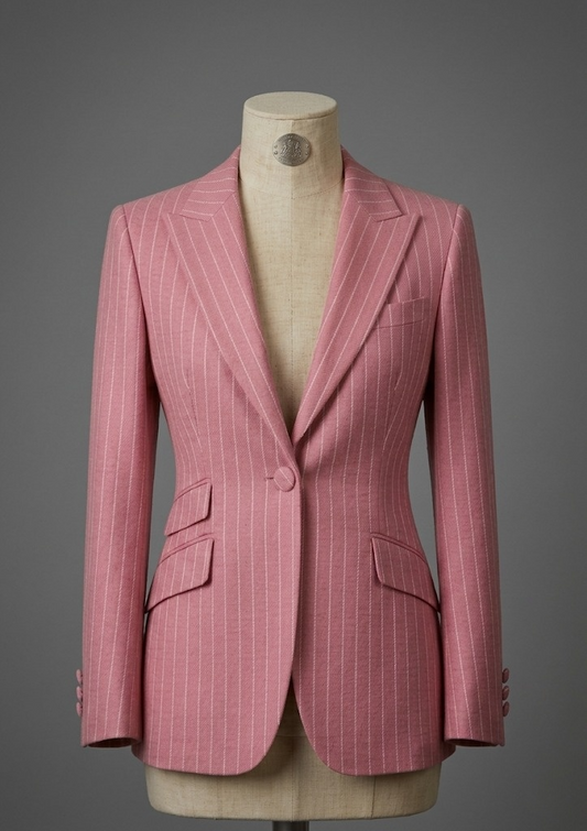 Women’s Luxury Pink Pinstripe Suit